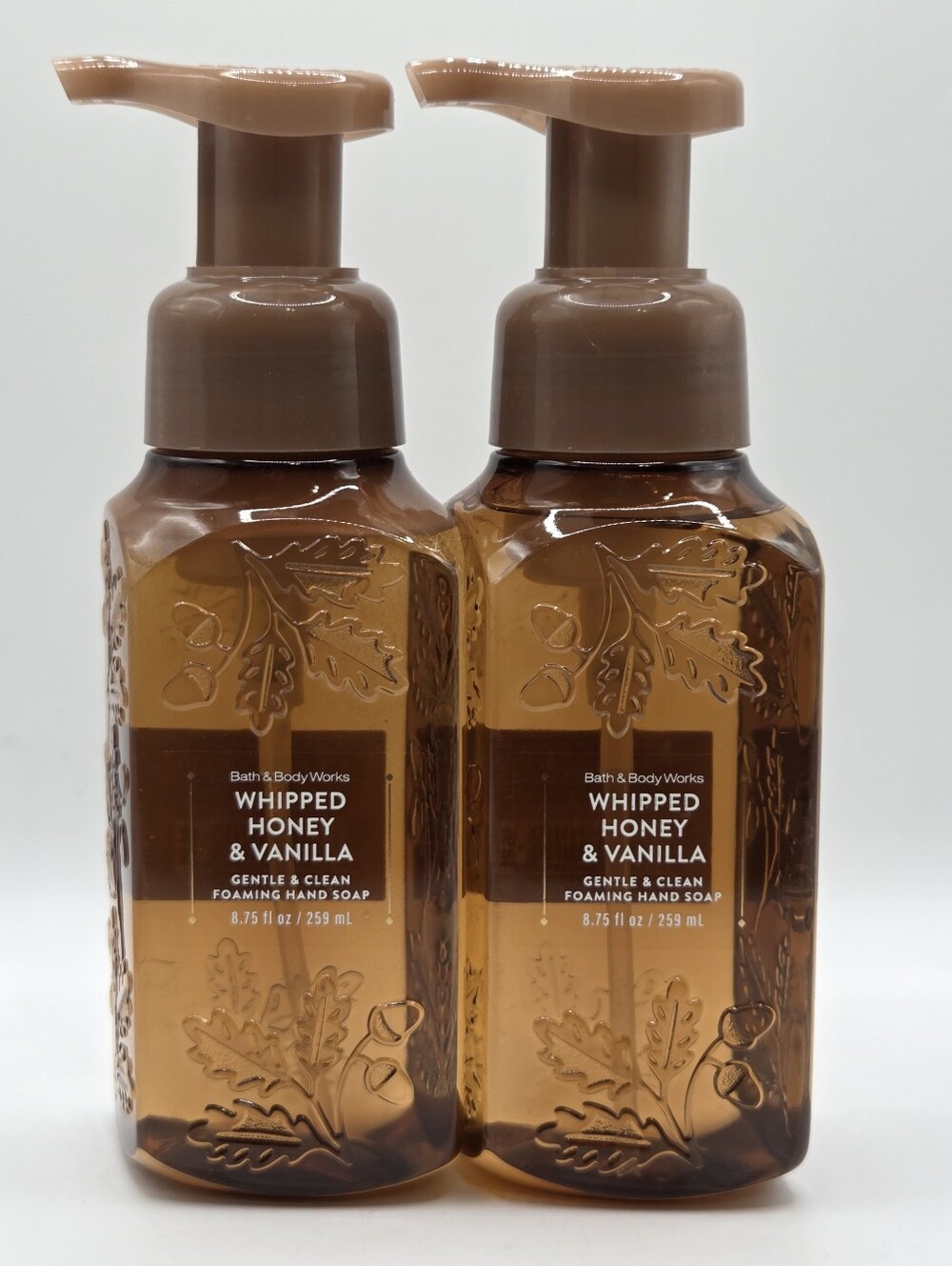 Bath & Body Works Whipped Honey & Vanilla Foaming Hand Soap 2 PC New!!